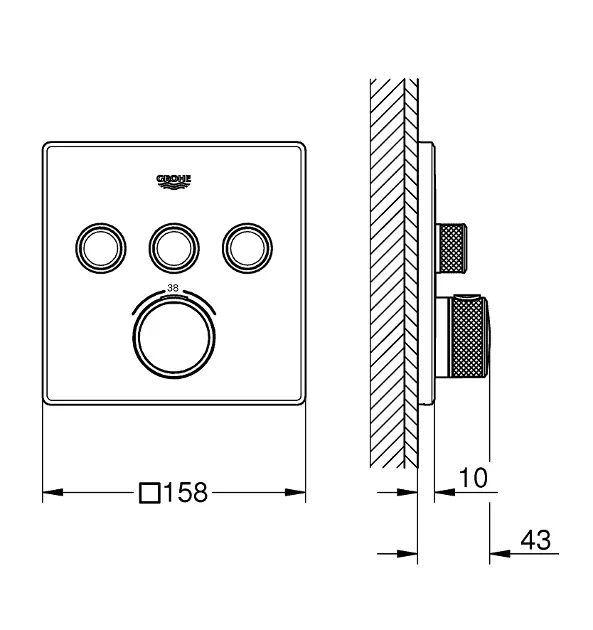 Grohe - Grohtherm SmartControl - Kádtöltő csaptelep - 29126DL0 – 2. kép