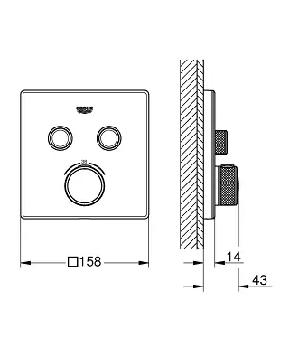 Grohe - Grohtherm SmartControl - Kádtöltő csaptelep - 29156LS0 – 2. kép