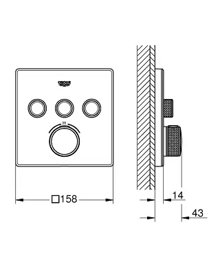 Grohe - Grohtherm SmartControl - Kádtöltő csaptelep - 29157LS0 – 2. kép