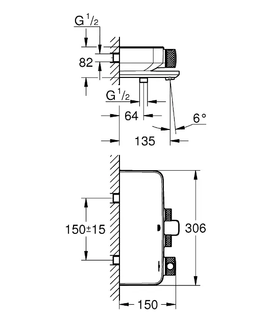 Grohe - Grohtherm SmartControl - Kádtöltő csaptelep - 34718000 – 3. kép