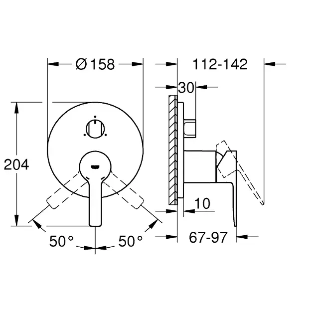 Grohe - Lineare - Kádtöltő csaptelep - 24095AL1 – 2. kép