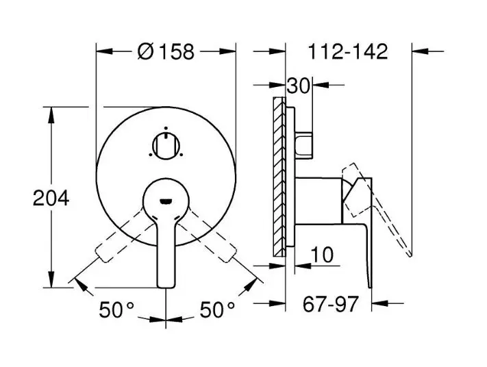Grohe - Lineare - Kádtöltő csaptelep - 24095DC1 – 2. kép