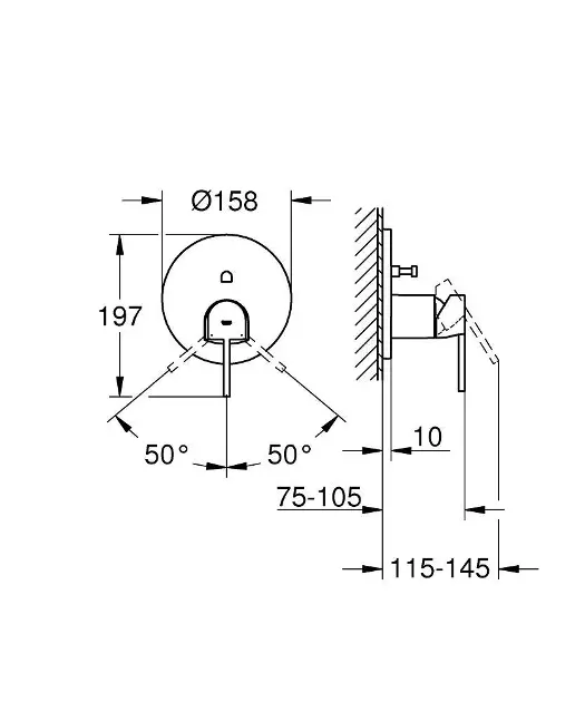 Grohe - Plus - Kádtöltő csaptelep - 24060003 – 2. kép