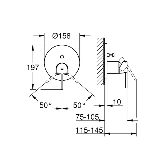 Grohe - Plus - Kádtöltő csaptelep - 24060AL3 – 2. kép
