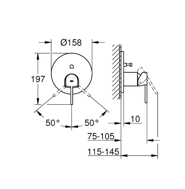 Grohe - Plus - Kádtöltő csaptelep - 24060DC3 – 2. kép