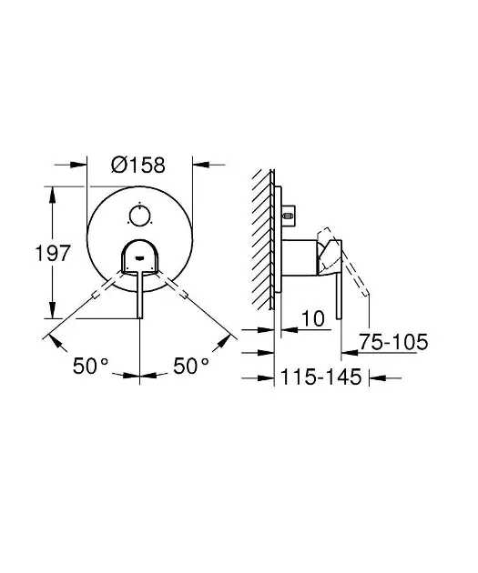 Grohe - Plus - Kádtöltő csaptelep - 24093003 – 2. kép