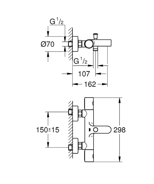 Grohe - Precision Get - Kádtöltő csaptelep - 34774000 – 2. kép
