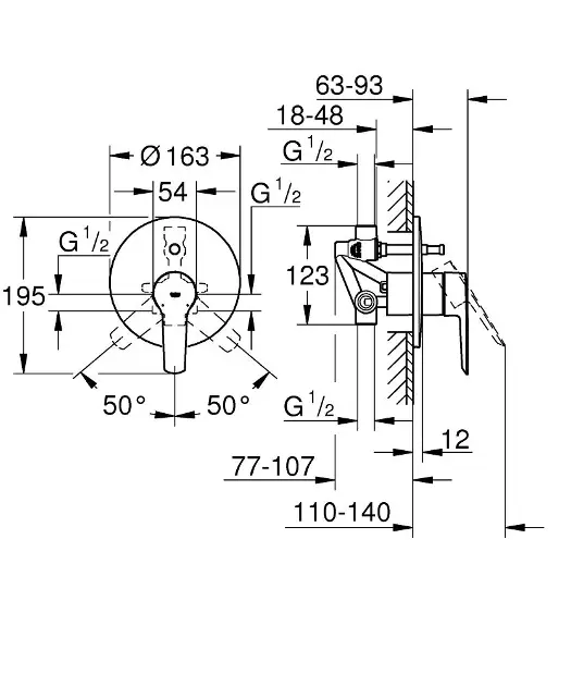Grohe - QuickFix Start - Kádtöltő csaptelep - 23558002 – 2. kép