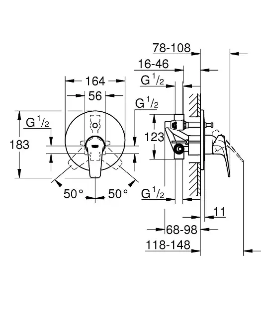 Grohe - Start Flow - Kádtöltő csaptelep - 29117000 – 2. kép