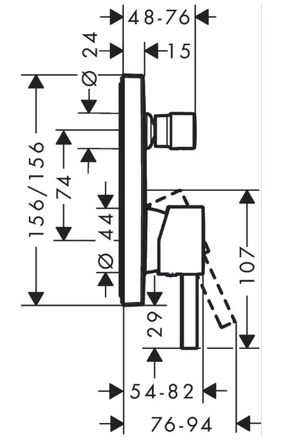 Hansgrohe - Finoris - Kádtöltő csaptelep - 76416700 – 2. kép