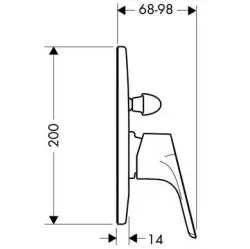 Hansgrohe - Focus E2 - Kádtöltő csaptelep - 31947000 – 2. kép