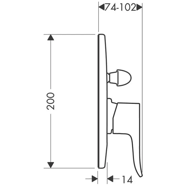 Hansgrohe - Metris - Kádtöltő csaptelep - 31484000 – 2. kép