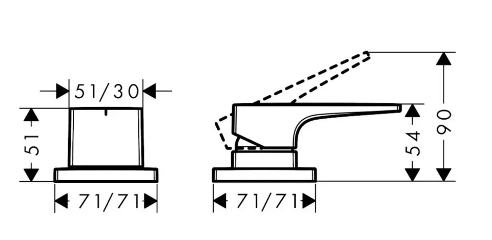 Hansgrohe - Metropol - Kádtöltő csaptelep - 32548000 – 2. kép