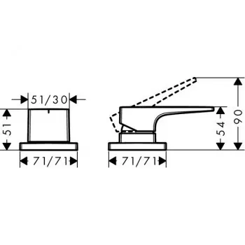 Hansgrohe - Metropol - Kádtöltő csaptelep - 74548000 – 2. kép
