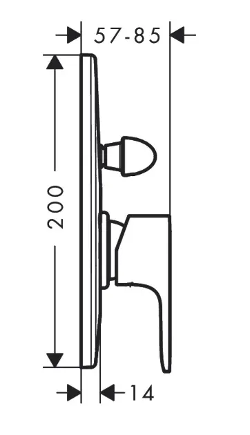 Hansgrohe - Rebris E - Kádtöltő csaptelep - 72459000 – 2. kép