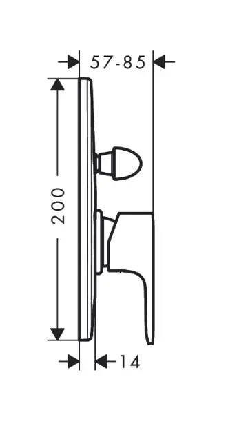Hansgrohe - Rebris S - Kádtöltő csaptelep - 72448670 – 2. kép