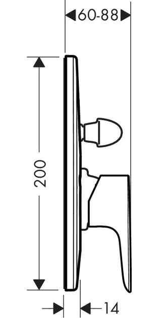 Hansgrohe - Talis E - Kádtöltő csaptelep - 71746000 – 2. kép