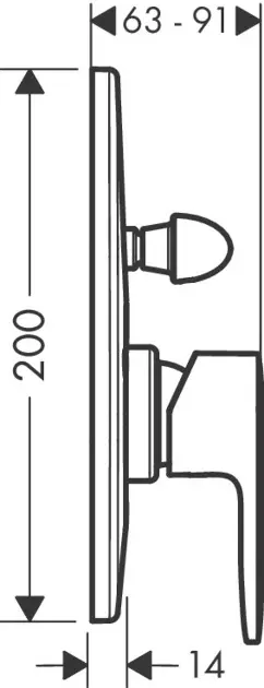 Hansgrohe - Vernis Blend - Kádtöltő csaptelep - 71473670 – 2. kép