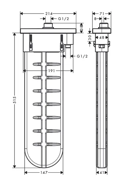 Hansgrohe - Vivenis - Kádtöltő csaptelep - 75444670 – 3. kép