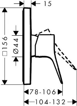 Hansgrohe - Vivenis - Kádtöltő csaptelep - 75615140 – 2. kép