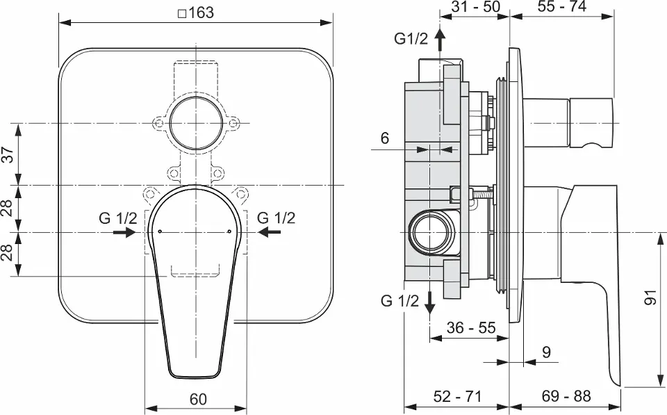 Ideal Standard - Cerafine D - Kádtöltő csaptelep - A7189AA – 2. kép