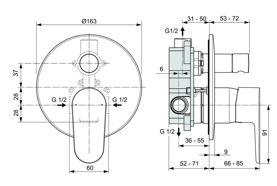Ideal Standard - Cerafine O - Kádtöltő csaptelep - A7193AA – 2. kép