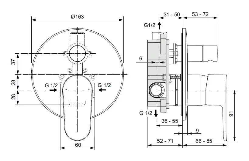 Ideal Standard - Cerafine O - Kádtöltő csaptelep - A7193XG – 2. kép