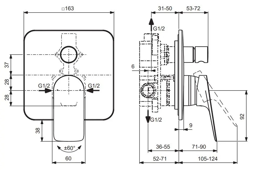 Ideal Standard - Ceralife C - Kádtöltő csaptelep - BE061XG – 2. kép