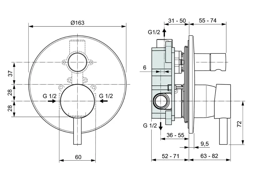 Ideal Standard - CeraLine - Kádtöltő csaptelep - A6939AA – 2. kép