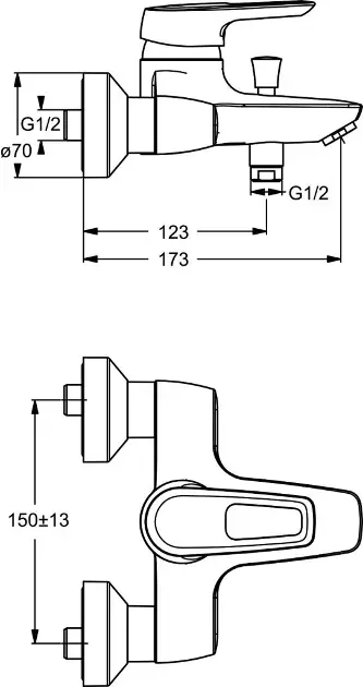 Ideal Standard - CeraMix Blue - Kádtöltő csaptelep - B9490AA – 2. kép