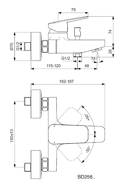 Ideal Standard - CeraPlan - Kádtöltő csaptelep - BD256AA – 2. kép