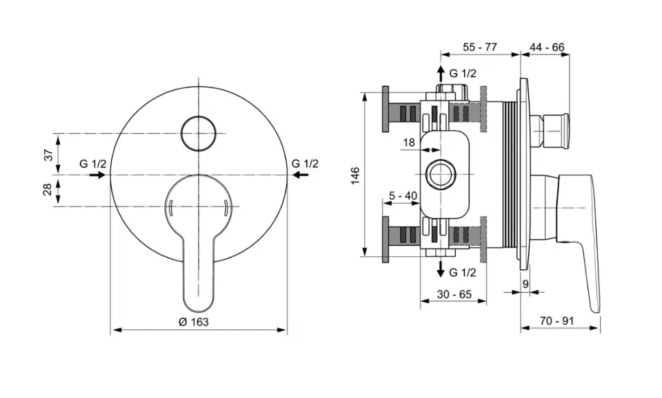 Ideal Standard - Ceraplus II - Kádtöltő csaptelep - A6866AA – 2. kép