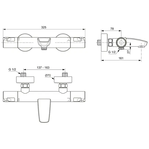 Ideal Standard - CeraTherm - Kádtöltő csaptelep - A7223AA – 2. kép