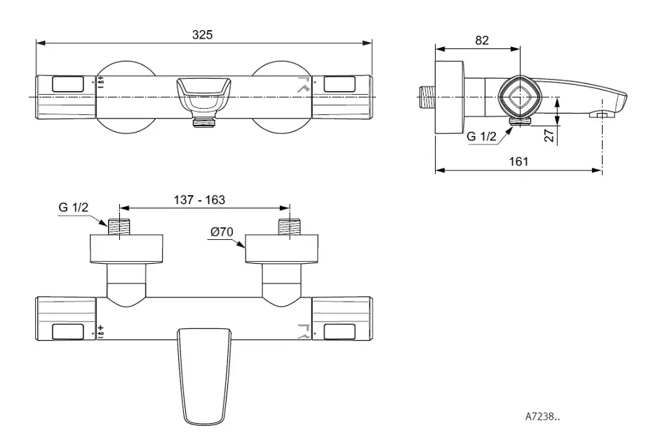 Ideal Standard - CeraTherm - Kádtöltő csaptelep - A7238AA – 2. kép