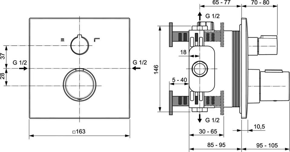 Ideal Standard - CeraTherm - Kádtöltő csaptelep - A7523XG – 2. kép