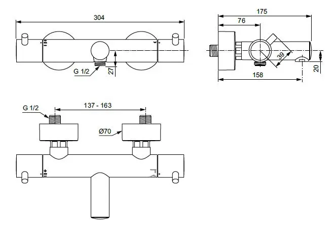 Ideal Standard - CeraTherm - Kádtöltő csaptelep - A7588XG – 2. kép