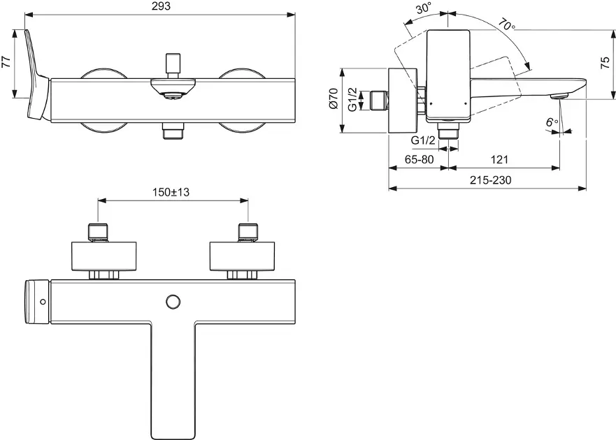 Ideal Standard - Conca Tap - Kádtöltő csaptelep - BC762AA – 2. kép