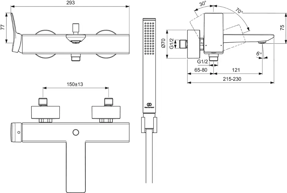 Ideal Standard - Conca Tap - Kádtöltő csaptelep - BC763A5 – 2. kép