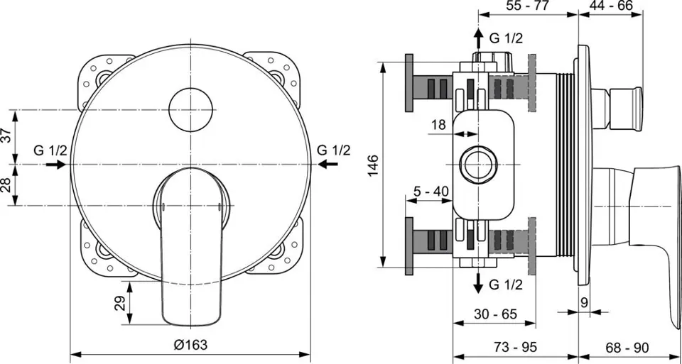 Ideal Standard - Connect Air - Kádtöltő csaptelep - A7035A5 – 2. kép