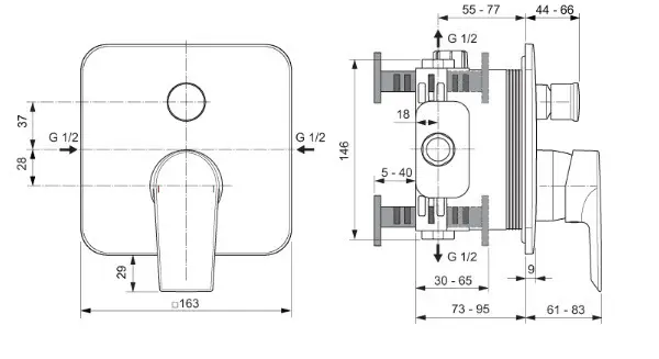 Ideal Standard - Edge - Kádtöltő csaptelep - A7124AA – 2. kép
