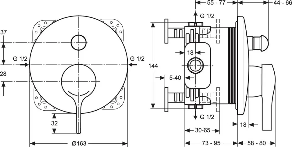 Ideal Standard - Melange - Kádtöltő csaptelep - A4720AA – 2. kép