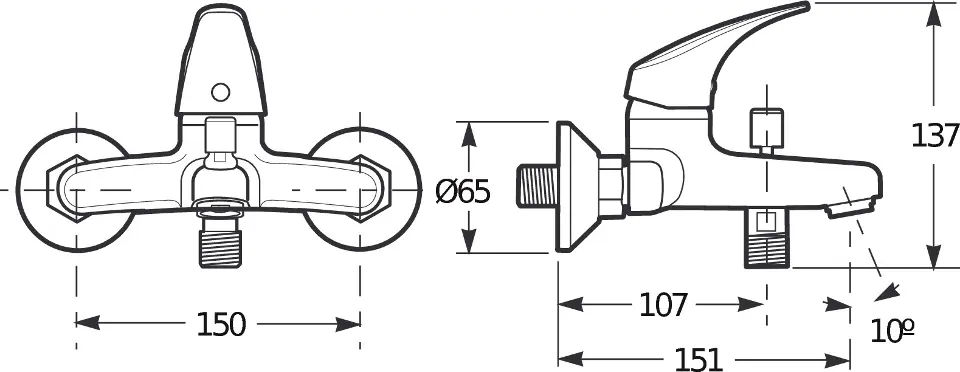 Jika - Talas - Kádtöltő csaptelep - H3211N70044001 – 2. kép
