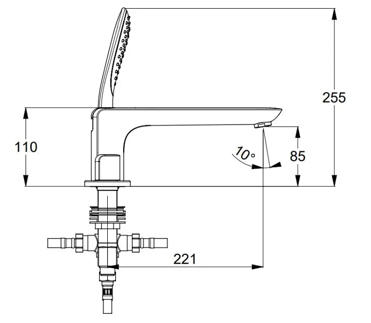 Kludi - Ameo - Kádtöltő csaptelep - 414240530 – 3. kép