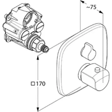 Kludi - Ameo - Kádtöltő csaptelep - 418300575 – 2. kép