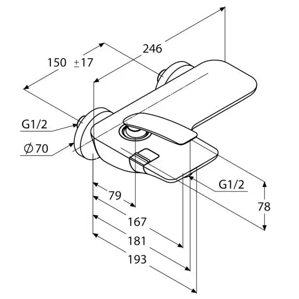 Kludi - Balance - Kádtöltő csaptelep - 524450575 – 2. kép