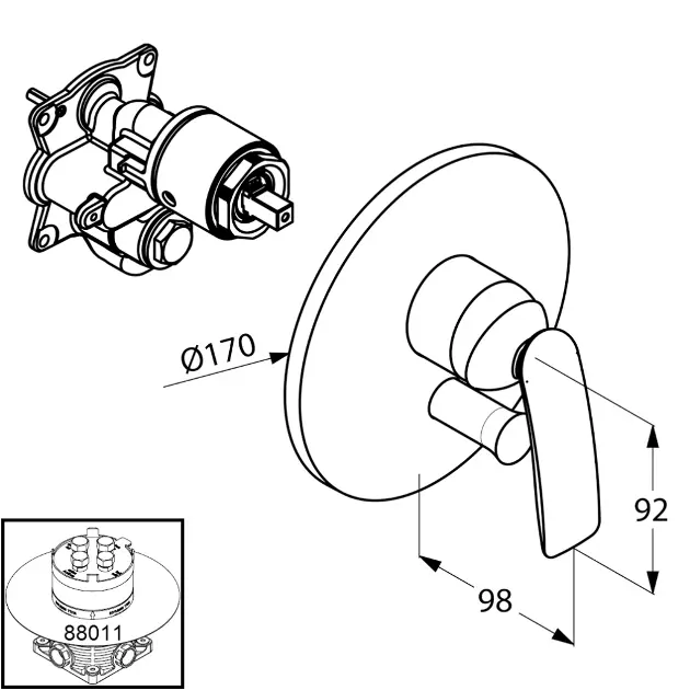 Kludi - Balance - Kádtöltő csaptelep - 526500575 – 2. kép