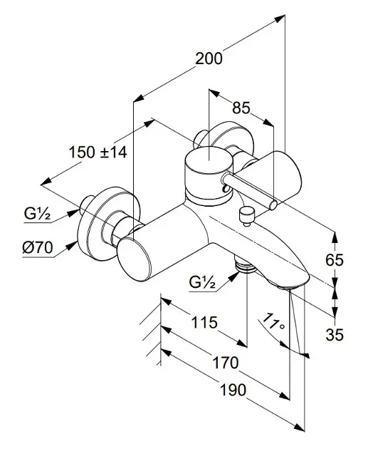 Kludi - Bozz - Kádtöltő csaptelep - 386915376 – 2. kép