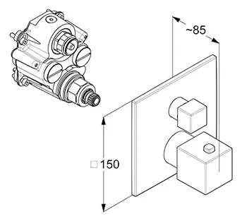 Kludi - Decus - Kádtöltő csaptelep - 54810N575 – 2. kép