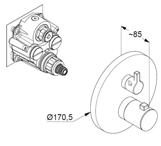 Kludi - Nova Fonte - Kádtöltő csaptelep - 208303915 – 2. kép