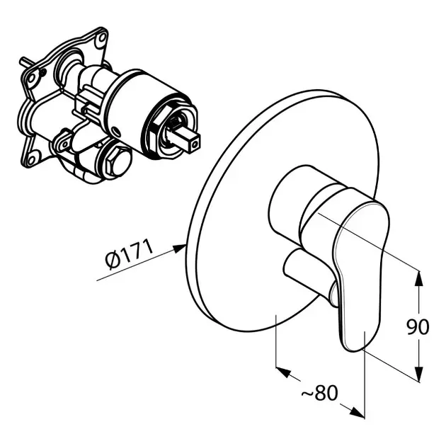 Kludi - Objekta - Kádtöltő csaptelep - 326500575 – 2. kép